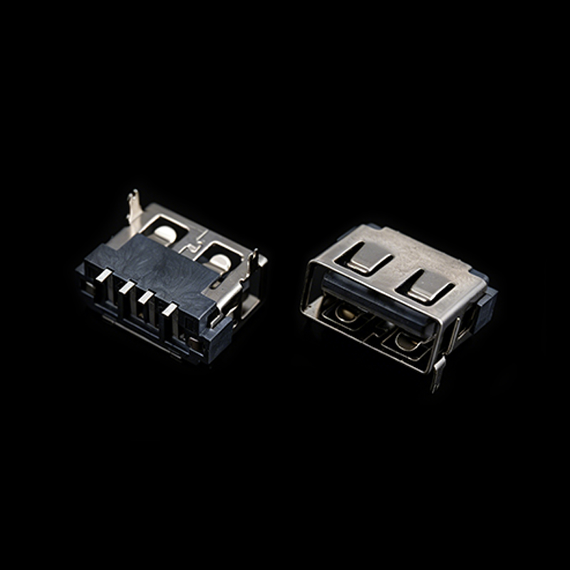 TS-S013128-0223 Гнездовой USB-разъем, длина корпуса 6.3 мм, монтаж спереди DIP, сзади SMT