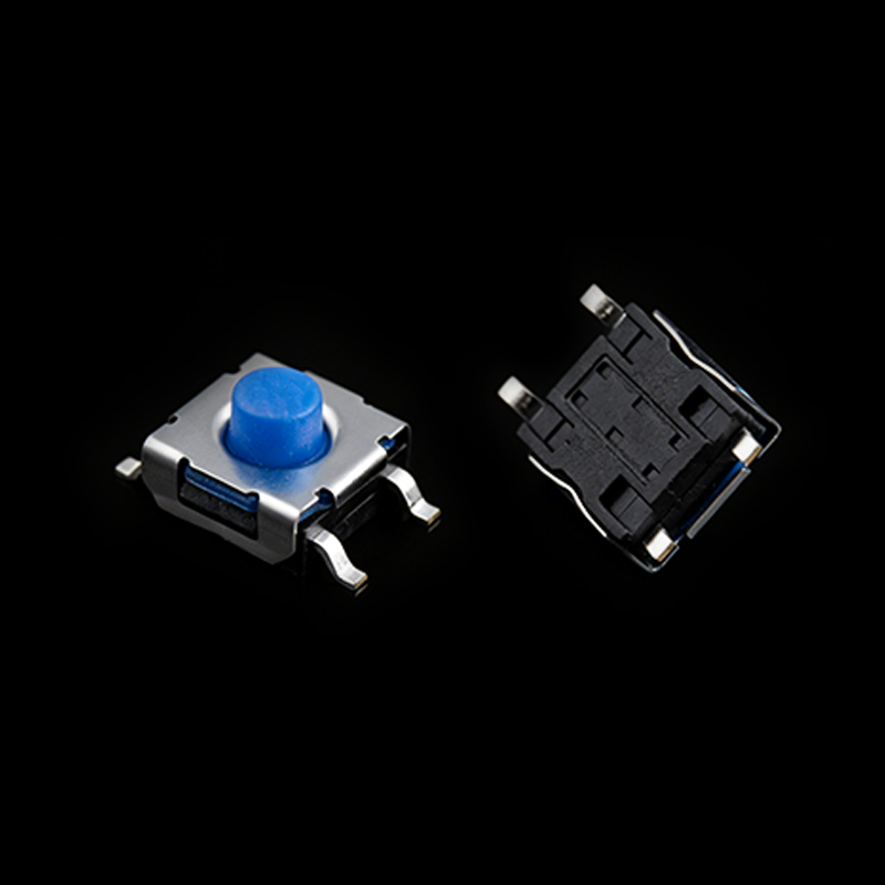 TS-G003308 6.2×6.2 силиконовый тактильный переключатель, нормально замкнутый (НЗ), с синим приводом и черным основанием