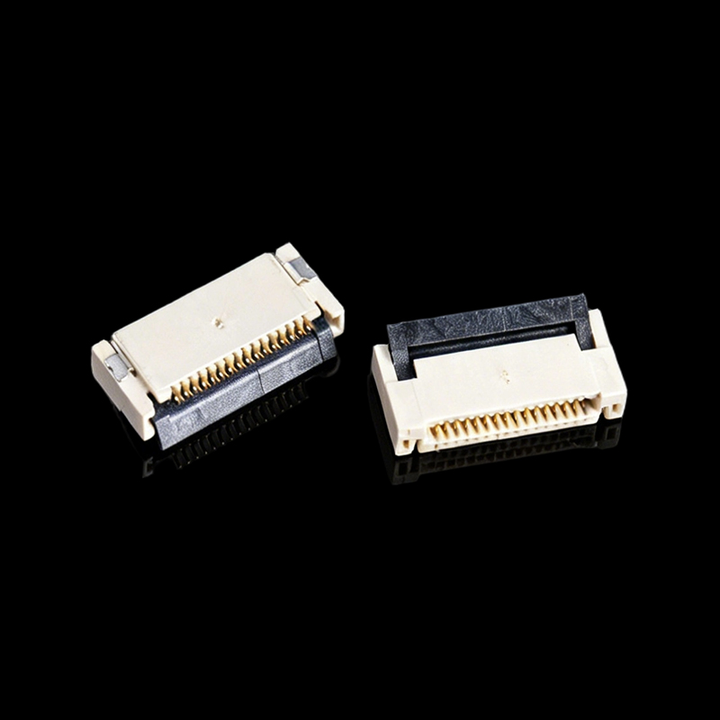 TS-K008001A 16-контактный разъем FPC/FFC, шаг контактов 0.5 мм, откидная фиксация (задний пресс-тип)