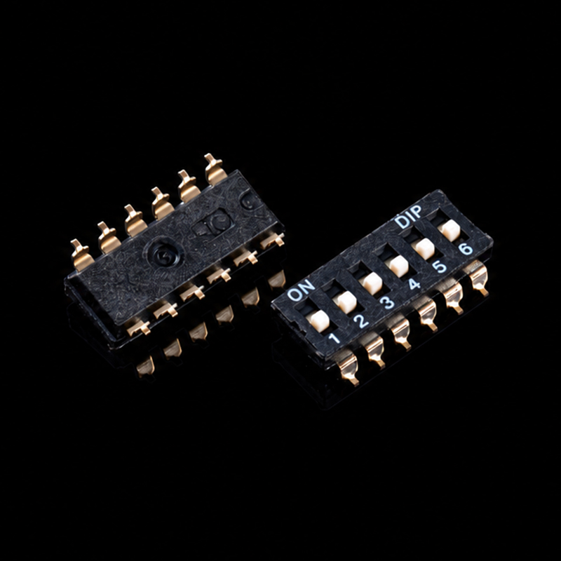 DIP-переключатель TS-U001028, KM-2.54-6P, Черный, SMD